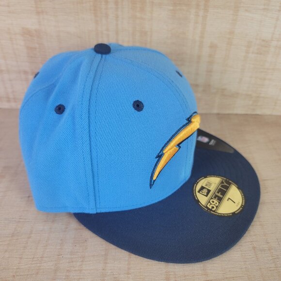 Los Angeles Chargers NFL New Era 59Fifty Fitted 7 Two Tone Blue Hat Cap - Picture 3 of 8